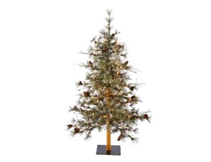 lot 174 image: Vickerman B165461LED Dakota Dura-Lit Alpine Tree with Warm White LED Lights - 6 ft. x 36 in.