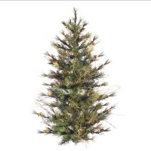 lot 175 image: Vickerman A801892 3 Mixed Country Pine Artificial Christmas Wall Tree Unlit