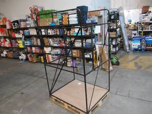 lot 104 image: Welded Black Metal Frame Built to Fit Onto Pallets with Flat Roof - Perfect for Projects