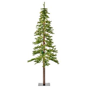 lot 185 image: Vickerman A8051P61 6 x 33 Natural Alpine Artificial Christmas Tree with 657 PVC tips and 250 clear lights