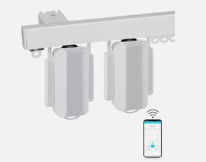 lot 921 image: Wasserstein Smart Curtain Motor - 2 Pack - White