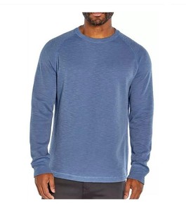 lot 342 image: NEW Banana Republic Mens Double Knit Long Sleeve Crewneck Shirt - Vintage Indigo - SMALL