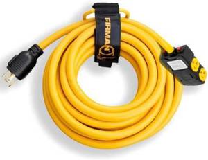 lot 366 image: NEW Firman 1195 Heavy Duty L14-30P to (4) 5-20R 25 Cord