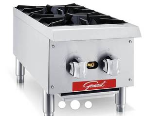 lot 109 image: NEW General Hot Plate GCHP-12-2 with Two Burners 50 000 BTU