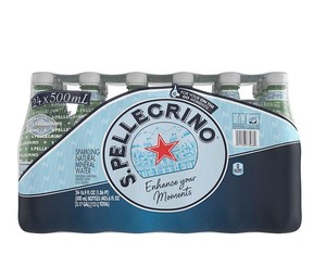lot 400 image: NEW S.Pellegrino Sparkling Natural Mineral Water 16.9 fl. oz., 24 pk.