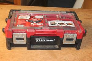 lot 102 image: Craftsman Tool Organizer with Assorted Fasteners and Hardware