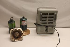 lot 107 image: Propane Heater and Tanks with Electric Heater