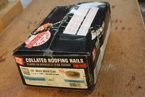 lot 136 image: Grip Rite Collated Roofing Nails 15° Wire Weld Coil 7200 Pcs