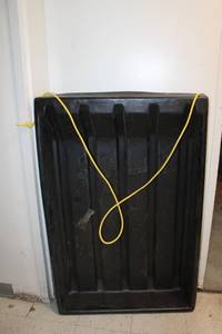 lot 156 image: Black Plastic Sled with Pull Rope