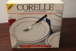 lot 983 image: 16-Piece Corelle Livingware Service for 4 - Plymouth 116-53