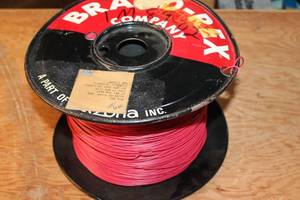 lot 198 image: Brand-Rex 12 AWG THHN Wire on Spool - Red Color - 300 Feet