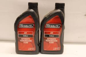 lot 210 image: Set of 2 Quarts Resolute ATF Type F Automatic Transmission Fluid - 946 mL Each