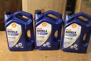 lot 234 image: Set of 3 Shell Rotella T6 Synthetic 5W-40 Engine Oil - 1 Gallon Each