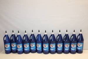 lot 245 image: Box of 12 Valvoline Synchronesh Manual Transmission Fluid - 1 Quart Bottles