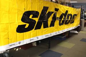lot A-251 image: Large SKI-DOO Banner - Yellow and Black
