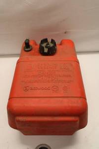 lot 274 image: Attwood Gasoline Fuel Tank - Portable Red Canister
