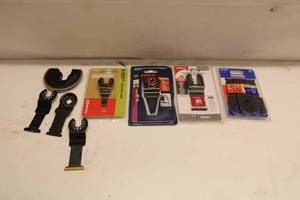 lot 280 image: Assortment of 6 Oscillating Tool Blades with Accessories