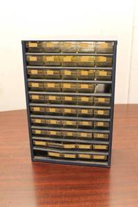 lot 287 image: Storage Organizer Unit with 15 Clear Plastic Drawers