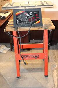 lot A-291 image: Menards 10 Table Saw with Stand - Good Condition