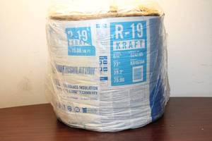lot 295 image: R-19 Kraft Fiberglass Insulation Roll - 75.06 Sq. Ft.