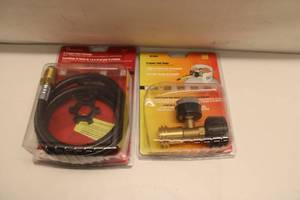 lot 297 image: Gas Connection Accessories Set - 2 Items for Propane Hookup