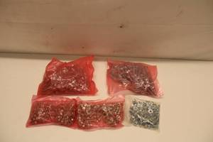 lot 308 image: Assortment of Fasteners - Bolts and Nuts in Plastic Bags