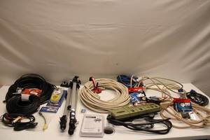 lot 340 image: Assortment of Cables and Connectors - Including HDMI, VGA, and Coaxial Types