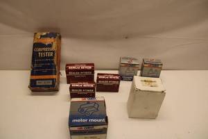 lot 390 image: Assortment of Automotive Parts and Compression Tester - Quality Components