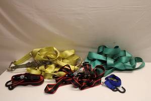 lot 523 image: Assortment of Straps and Tie-Downs - Various Colors and Sizes