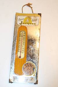 lot 549 image: Vintage Jacques Corn-Themed Thermometer - Proven Hybrids