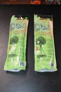 lot 955 image: Set of 2 Lawson Tree Stake Kits for Tree Trunks  Up to 3 Diameter