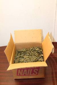 lot 591 image: Box of Grip-Rite Nails - Assorted Sizes