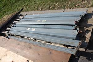 lot 611 image: Set of 6 Steel Storage Railing Beams