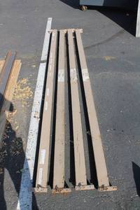 lot 612 image: Set of 4 Steel Rails - Industrial Equipment