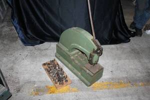 lot A-665 image: Heavy Duty Manual Punching Machine with Assorted Dies and Accessories
