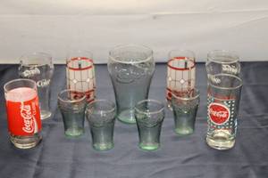 lot 658 image: Collection of 12 Vintage Coca-Cola Glasses - Various Designs