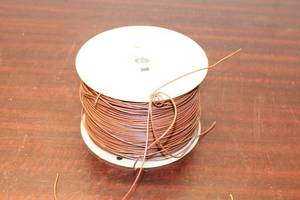 lot 680 image: Electrical Wire - 20 AWG Brown Copper Wire on Spool