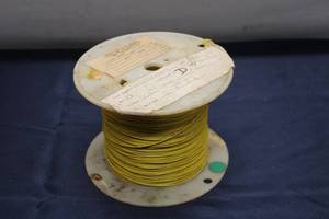 lot 705 image: Spool of Yellow Electrical Wire - 1000 Feet, 22 AWG