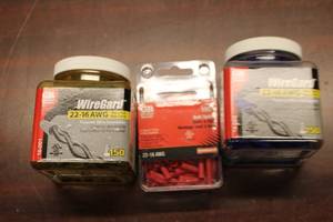 lot 838 image: Collection of 3 Wire Connector Products - 22 AWG and 22-16 AWG, 150 Count