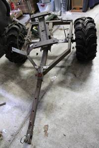 lot 792 image: Heavy-Duty Trailer Frame with Tires - ATV Compatibility