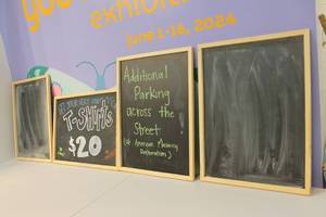 lot 117 image: Set of Chalkboard Signs with Wooden Frames