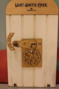 lot 120 image: Linnel Steampunk Design Light Switch Cover with Mechanical Gear Design