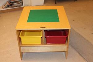 lot A-173 image: Jonti-Craft Childrens Activity Table with Storage Bins