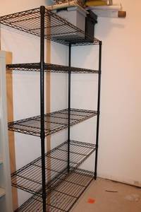 lot 202 image: Metal Wire Storage Shelf Unit