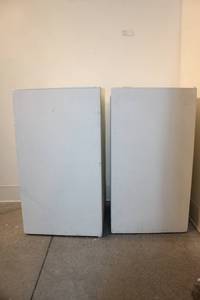 lot 205 image: White Pedestal Display Stands - Set of Three