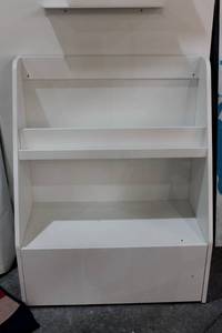 lot A-207 image: White Tiered Display Shelf