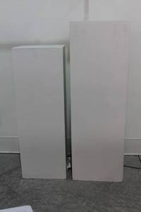 lot 210 image: Pair of White Display Pedestals