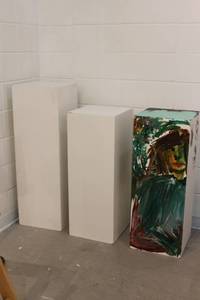 lot 212 image: Hand-Painted Art Pedestal Set
