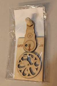 lot 172 image: Wooden Gear Light Switch Cover