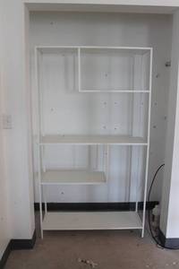 lot A-322 image: White Metal Open Shelving Unit